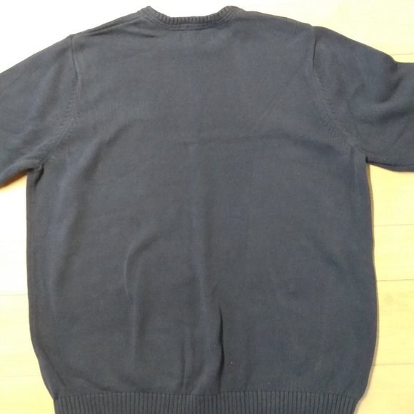 Eddie Bauer men's dark blue heavy weight sweater 100% cotton XXLT 2XLT Big - Picture 4 of 4